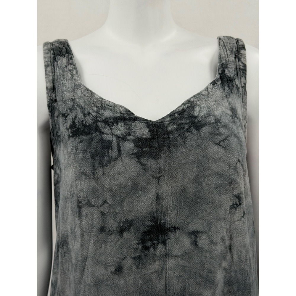 Oh My Gauze Dress Womens 1 Small‎ Medium Gray Sleeveless Midi Gauzy Lagenlook - Picture 2 of 10
